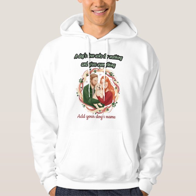Sudadera con capucha para papá de perro personaliz (Anverso)