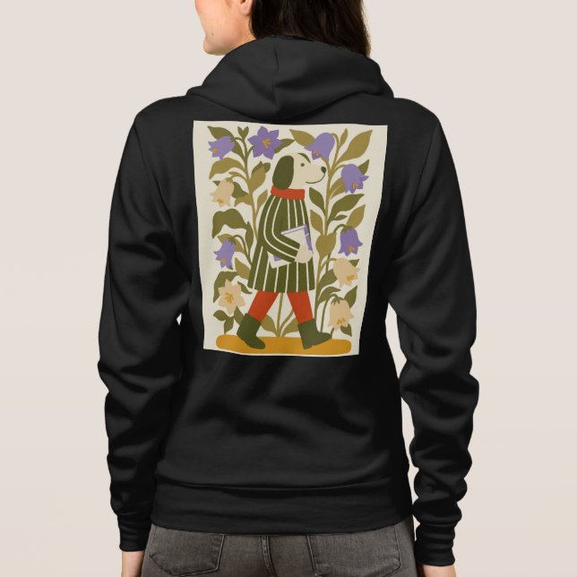Sudadera con capucha para perro amante de los libr (Reverso)