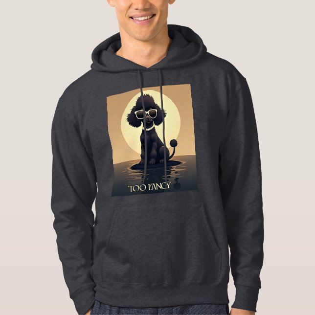 Sudadera con capucha para perro de moda Poodle Too (Anverso)