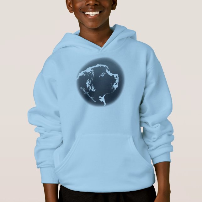 Sudadera con capucha para perro Terranova para niñ (Anverso)