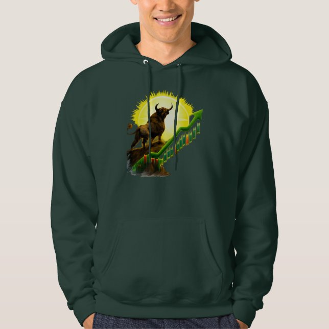 Sudadera con capucha para trader de amanecer en el (Anverso)