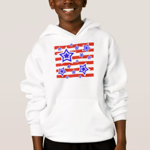 Sudadera con capucha patriótica de las estrellas