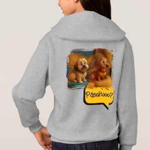 Sudadera con Capucha Perritas Hermanas Aventureras