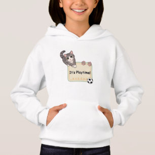 Sudadera con capucha personalizada de gato para ni