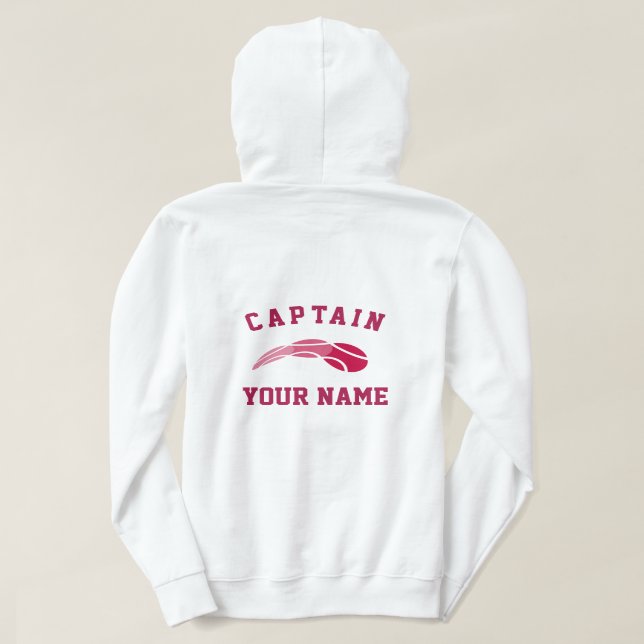 Sudadera con capucha personalizada para capitana d (Reverso del diseño)
