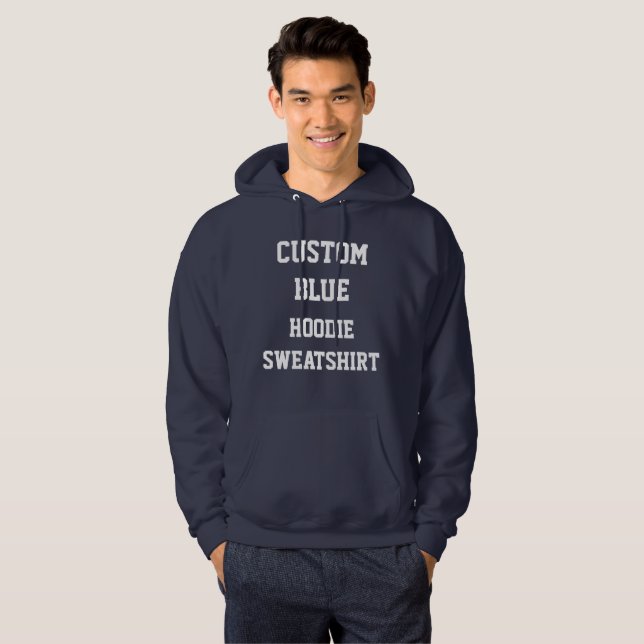 Sudadera con capucha personalizada para hombre AZU (Anverso completo)
