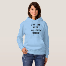 Sudadera con capucha personalizada para mujer azul