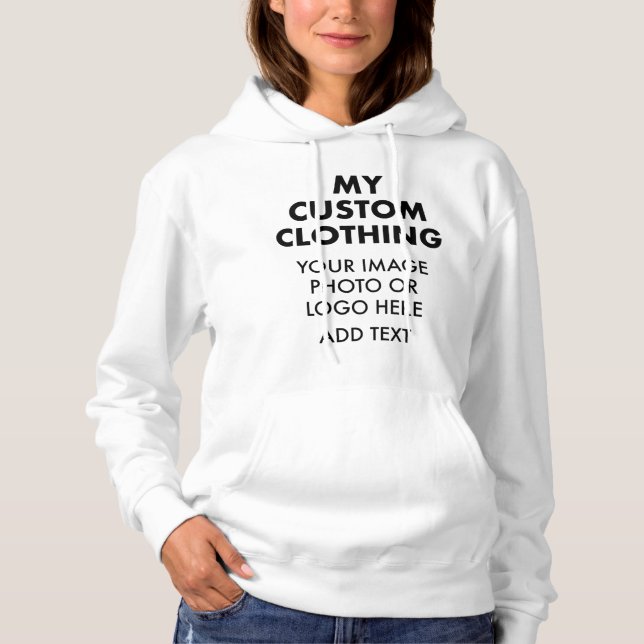 Sudadera con capucha personalizada para MUJERES BL (Anverso)