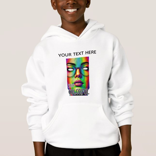 Sudadera con capucha personalizada para niños (Anverso)