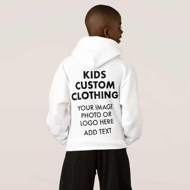 Sudadera con capucha personalizada para niños - BL (Reverso completo)