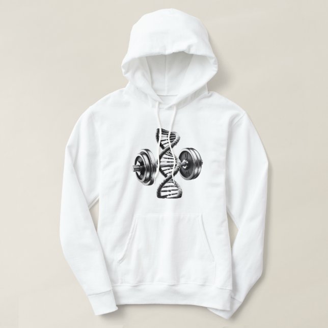 Sudadera con capucha pesada Fitness en mi ADN (Diseño del anverso)