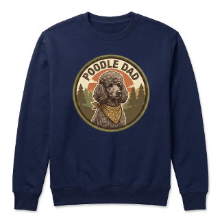 Sudadera con capucha Poodle Dad | Regalo vintage p