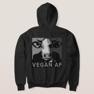 Sudadera con capucha Pop Art Vegana AF en Negro y