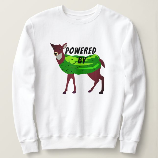 Sudadera con capucha Powered by Dil Doe - Humor pa (Anverso del diseño)