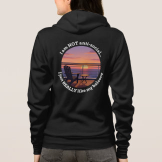 Sudadera con capucha premium para balcón de crucer