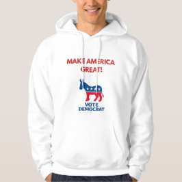 Sudadera con capucha Pro-Democracia Vote Demócrata