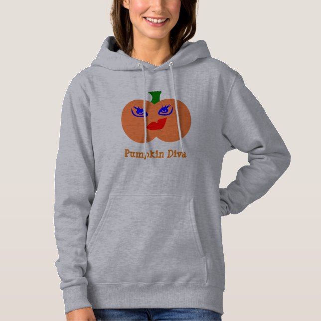 Sudadera con capucha Pumpkin Diva (Anverso)