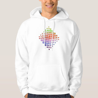 Sudadera con capucha punteada arco iris
