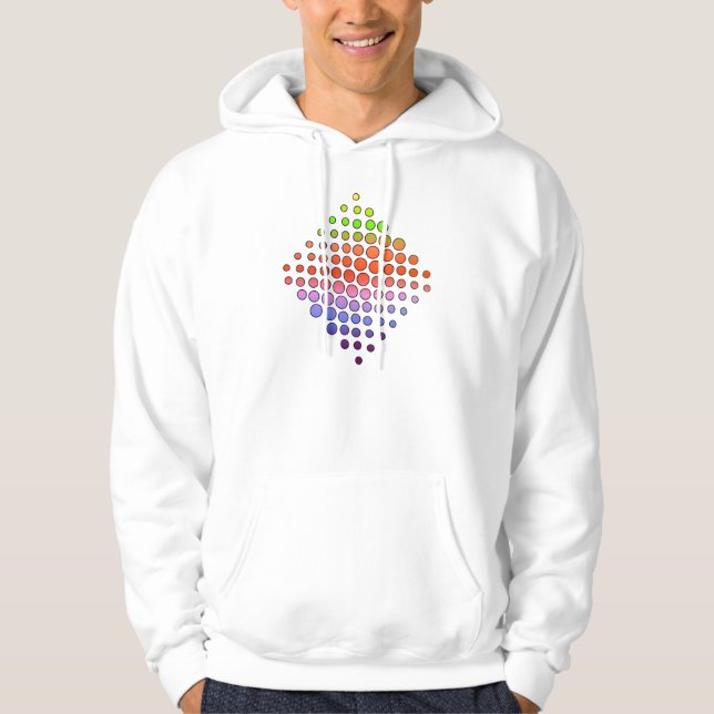 Sudadera con capucha punteada arco iris (Anverso)
