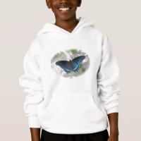 Sudadera con capucha púrpura manchada rojo de la