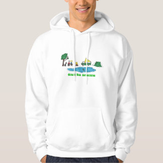Sudadera con capucha que acampa de las aventuras