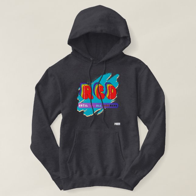 Sudadera con capucha Rainbow R.E.D. – Honra con or (Diseño del anverso)