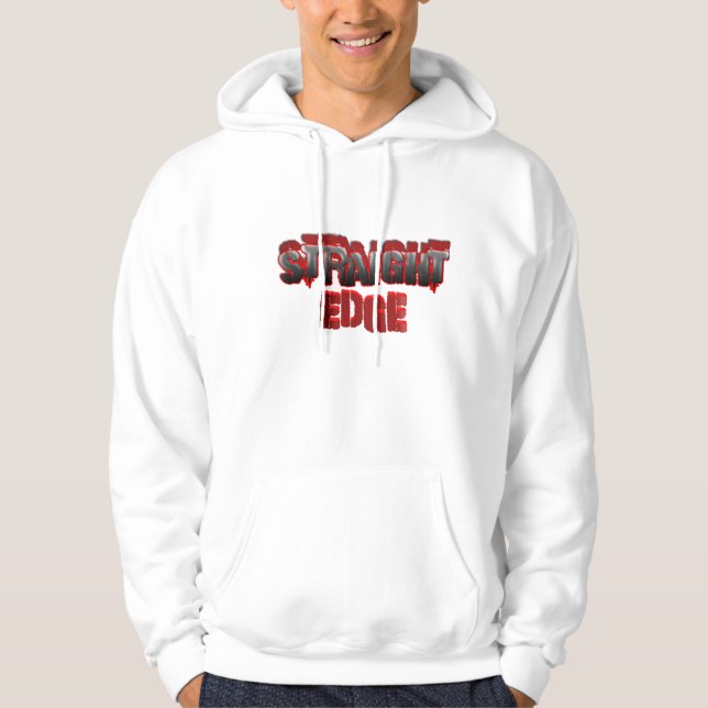 Sudadera con capucha recta del borde (Anverso)