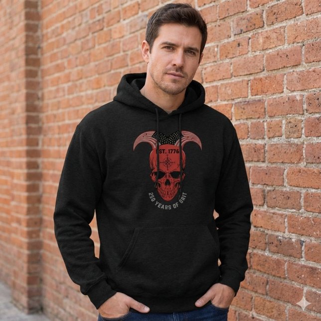 Sudadera con capucha Red Skull de 250 años de tena (Subido por el creador)
