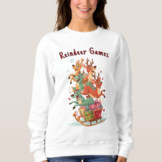Sudadera con capucha Reindeer Games Holiday (Anverso)