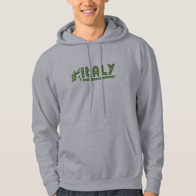 Sudadera con capucha retra de la rama de olivo (Anverso)