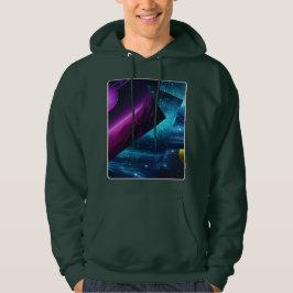 Sudadera con capucha retro cósmica multiverso galá