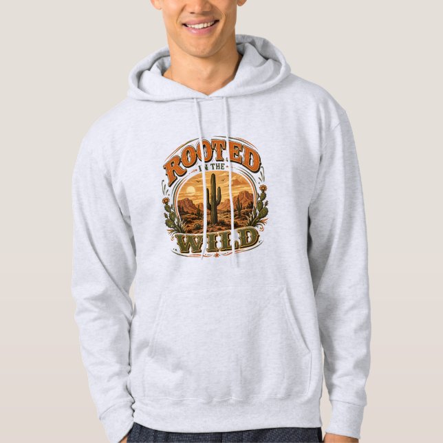 Sudadera con capucha Retro Rooted in the Wild Cact (Anverso)