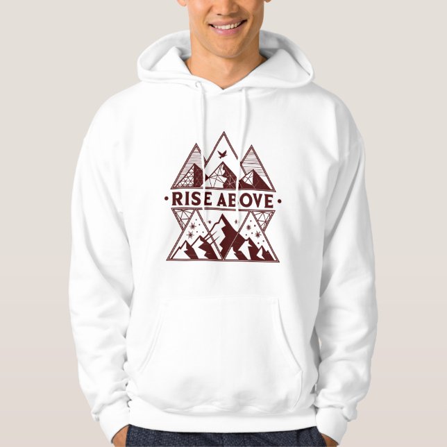 Sudadera con capucha Rise Above Mountain – Ilustra (Anverso)