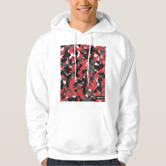 Sudadera con capucha roja de la tecnología de Camo