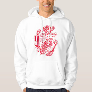Sudadera con capucha romana de las mentes (rojo