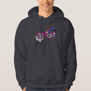 Sudadera con capucha rosada de las gafas de sol