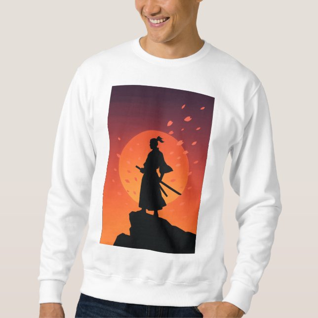 Sudadera con capucha Samurai Sunset – Guerrero Jap (Anverso)