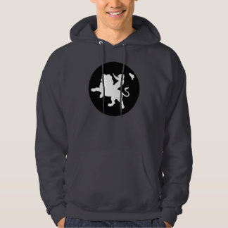 Sudadera con capucha sana del pueblo fantasma B&W