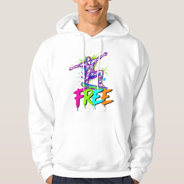 Sudadera con capucha Skateboard Freedom (Anverso)