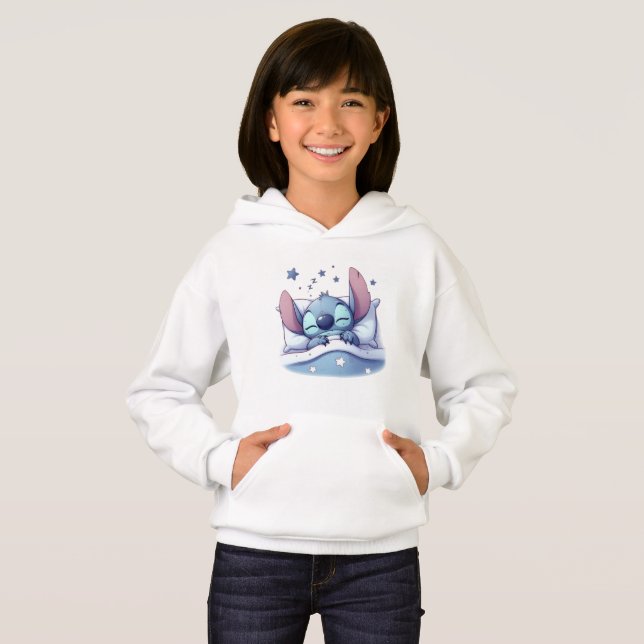 Sudadera con capucha Sleepy Stitch para niños (Anverso completo)