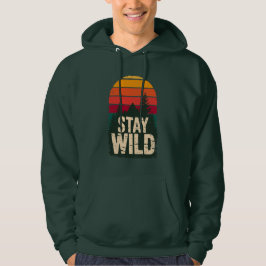 Sudadera con capucha Stay Wild Vintage Sunset Moun