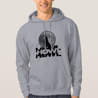 Sudadera con capucha temática de lobo aullido