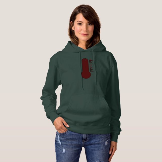 Sudadera con capucha Termómetro de Estrés para Muj (Anverso completo)