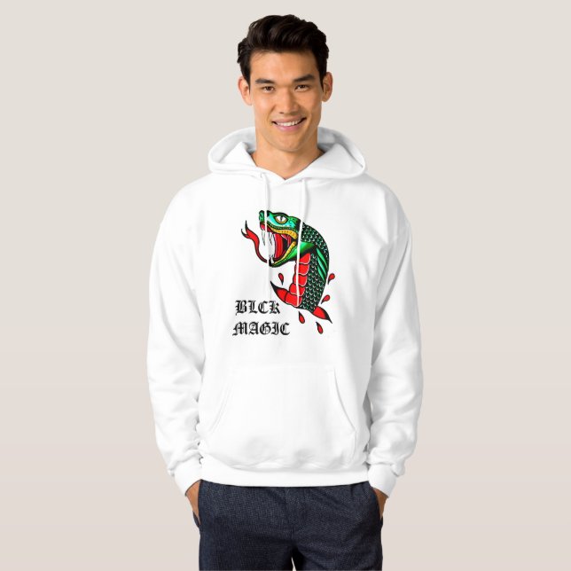 Sudadera con capucha tradicional blanca de la (Anverso completo)