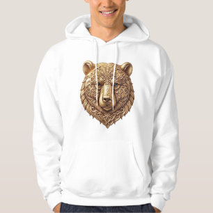 Sudadera con capucha tribal de oso grizzly majestu