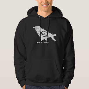 Sudadera con capucha tribal oscura del cuervo