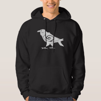 Sudadera con capucha tribal oscura del cuervo