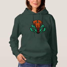 Sudadera con capucha tribal verde
