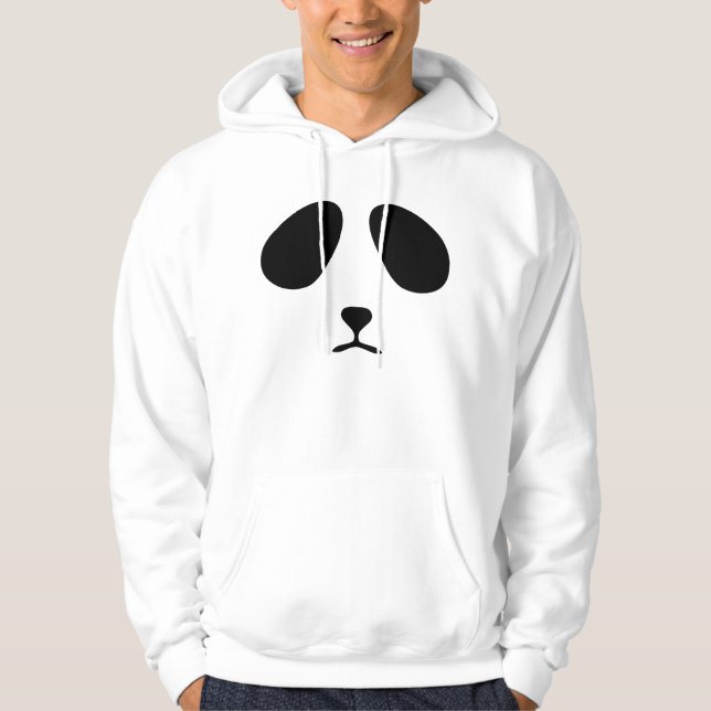 Sudadera con capucha triste de la cara de la panda (Anverso)