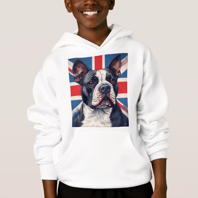 Sudadera con capucha Union Jack para niños de Staf (Anverso)